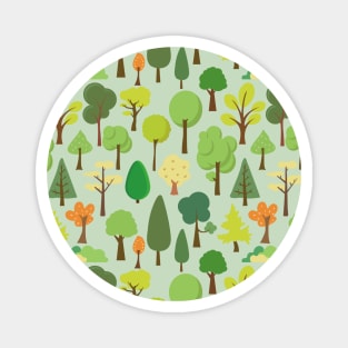 Trees All Over Print Magnet